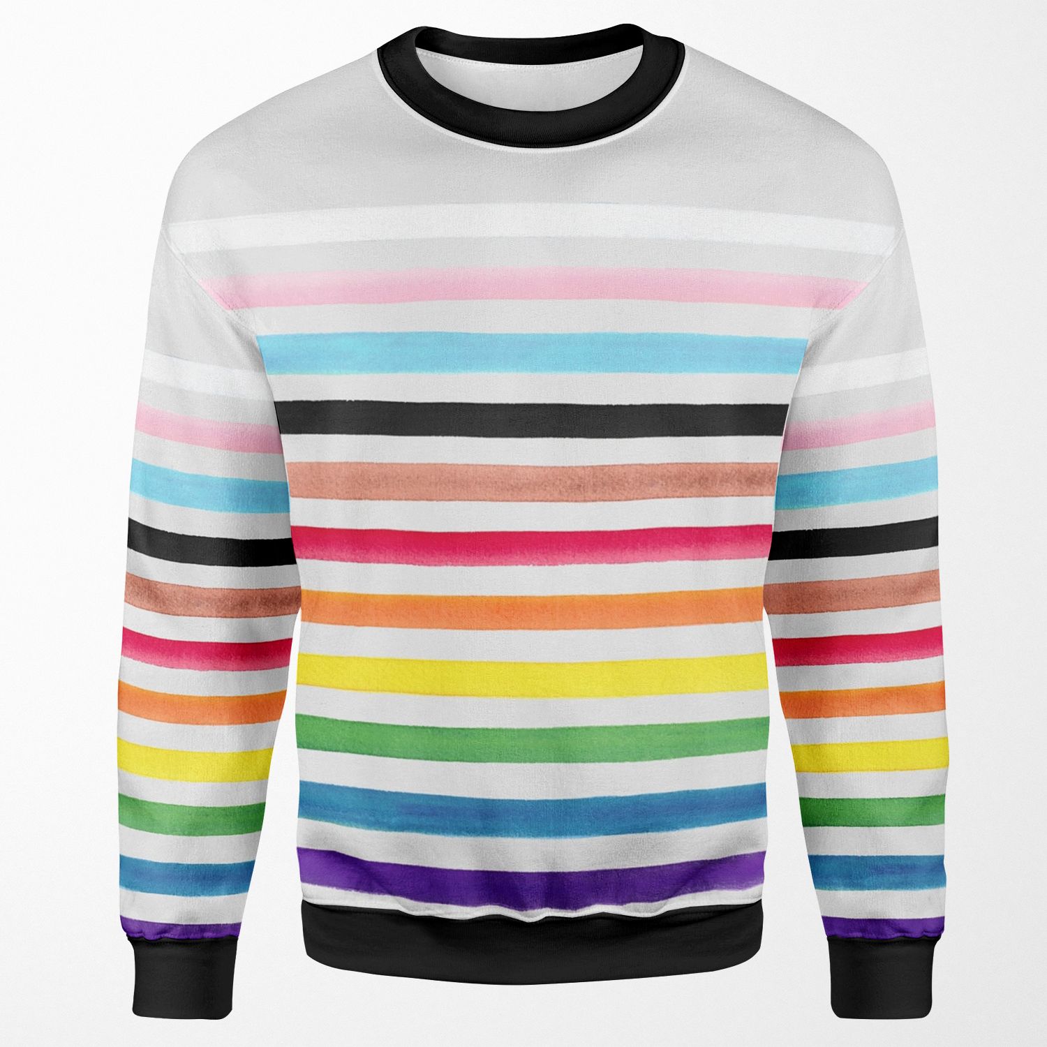 Progress Pride Stripes All-over-print Unisex Sweatshirt
