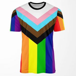 Progressive Rainbow Flag Pride All-over-print T-shirt