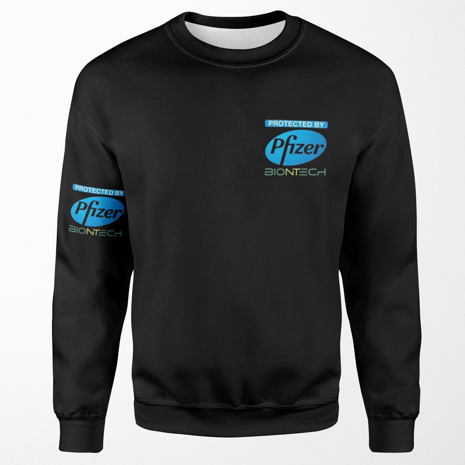 Protected By Pfizer Biontech All-over-print Unisex Sweatshirt