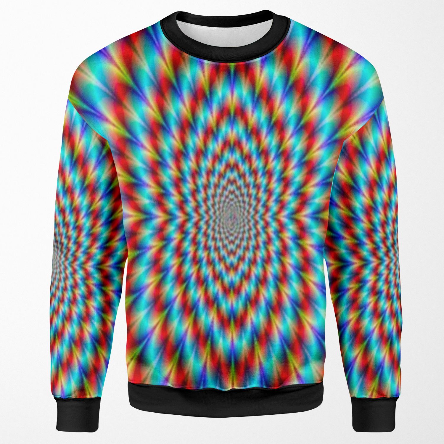 Psychedelic Optical Illusion Rainbow Pattern All-over-print Unisex Sweatshirt