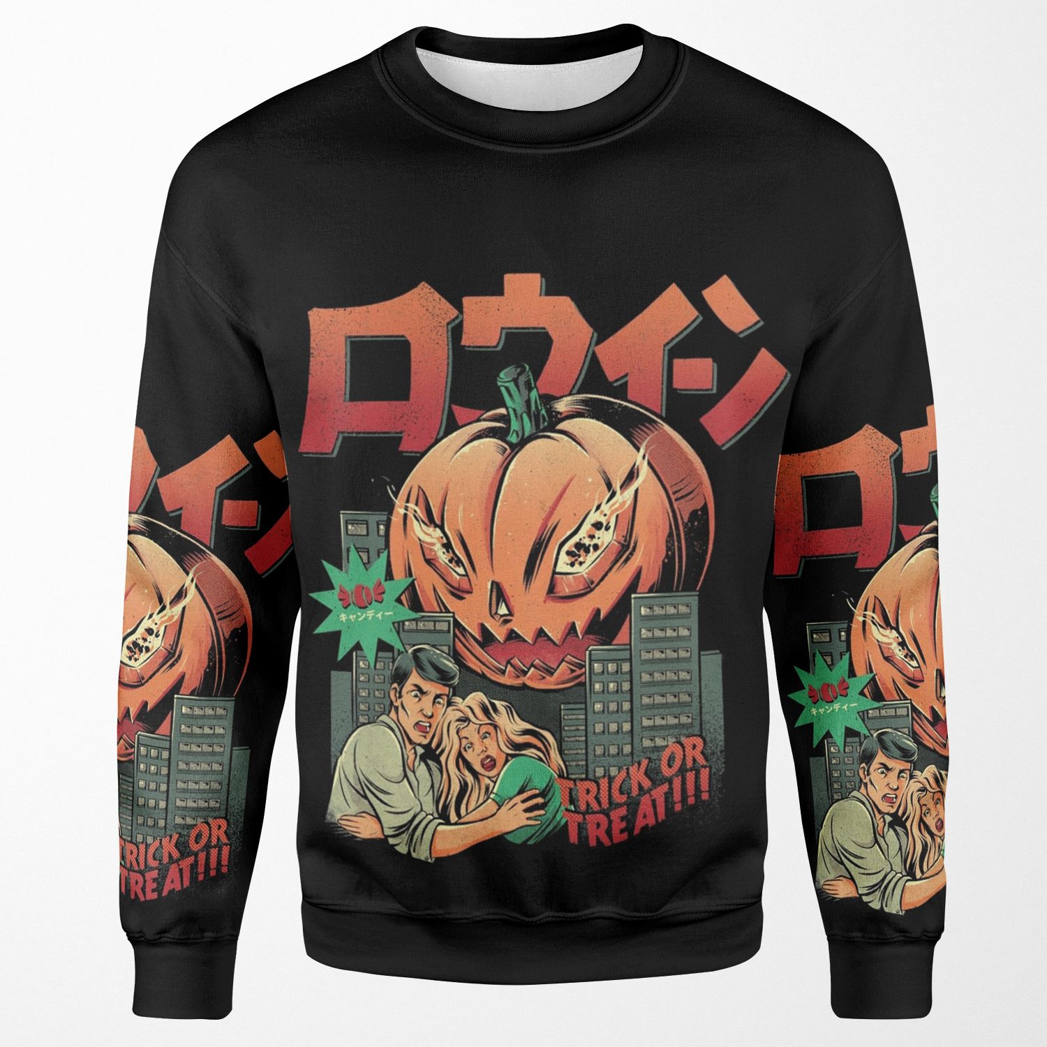 Pumpkinzilla All-over-print Unisex Sweatshirt