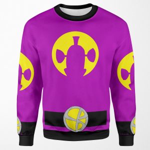 Purple And Yellow Forever Larryboy Homage All-over-print Unisex Sweatshirt