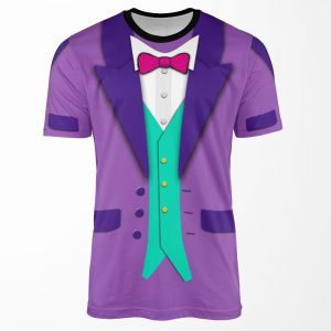 Purple Tuxedo Bowtie And Vest All-over-print T-shirt