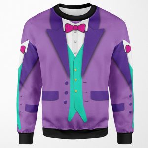 Purple Tuxedo Bowtie And Vest All-over-print Unisex Sweatshirt