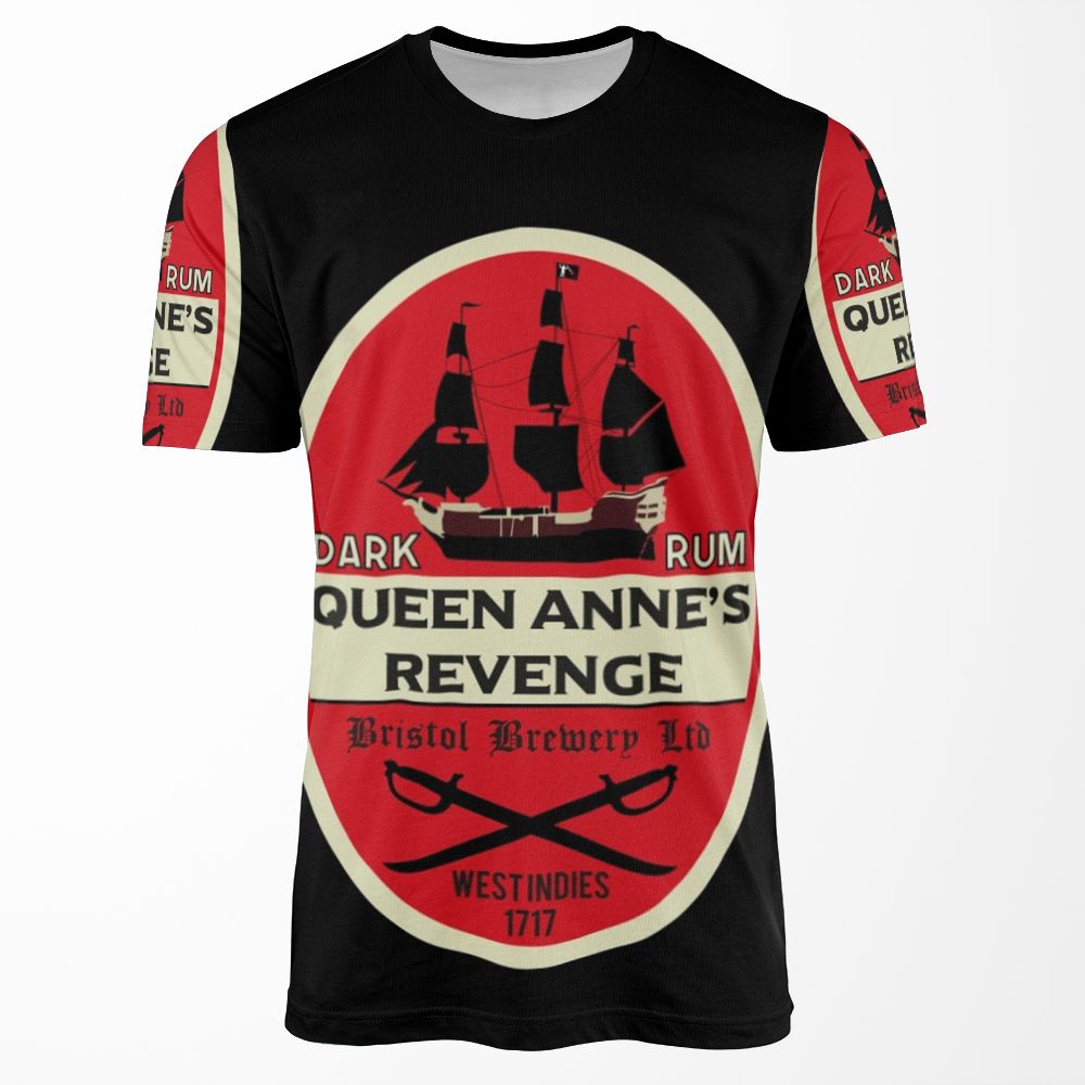Queen Anne S Revenge Dark Rum All-over-print T-shirt