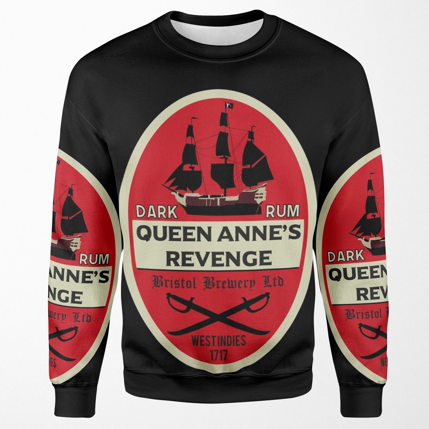 Queen Anne S Revenge Dark Rum All-over-print Unisex Sweatshirt