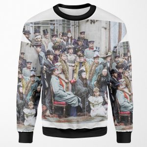 Queen Victoria And Her Family Including King Edward Vii Tsar Nicholas Ii Tsarina Alexandra Kaiser Wilhelm Ii And Empress Frederick At A Wedding In Coburg Germany 1894 All-over-print Unisex Sweatshirt