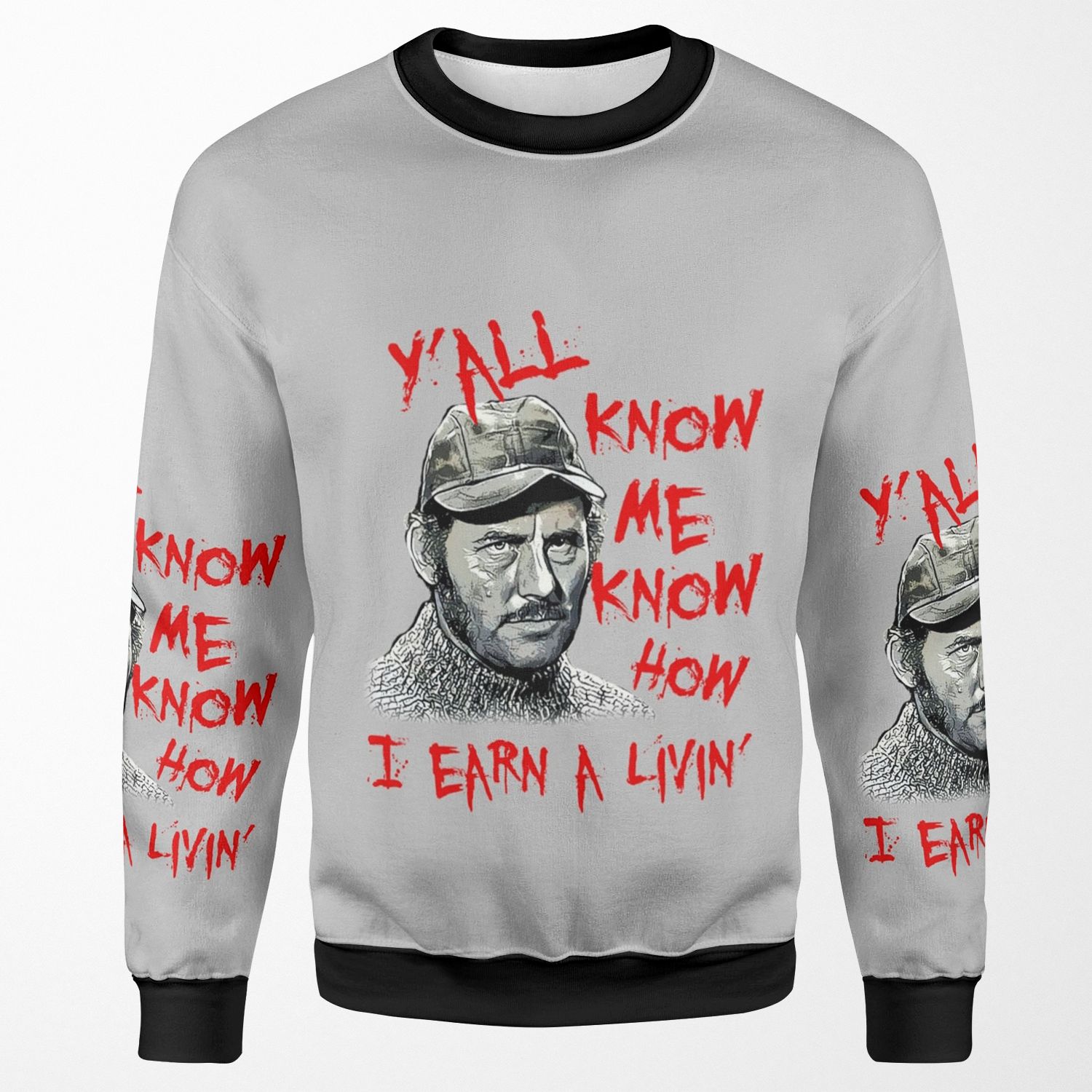 Quint Jaws All-over-print Unisex Sweatshirt