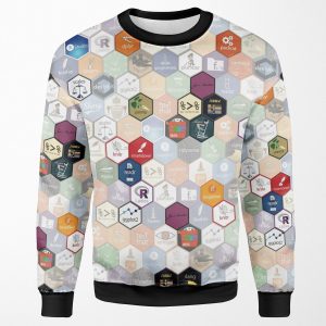 R Hex Fabric Small Hexes All-over-print Unisex Sweatshirt