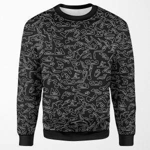 Race Circuits Pattern All-over-print Unisex Sweatshirt