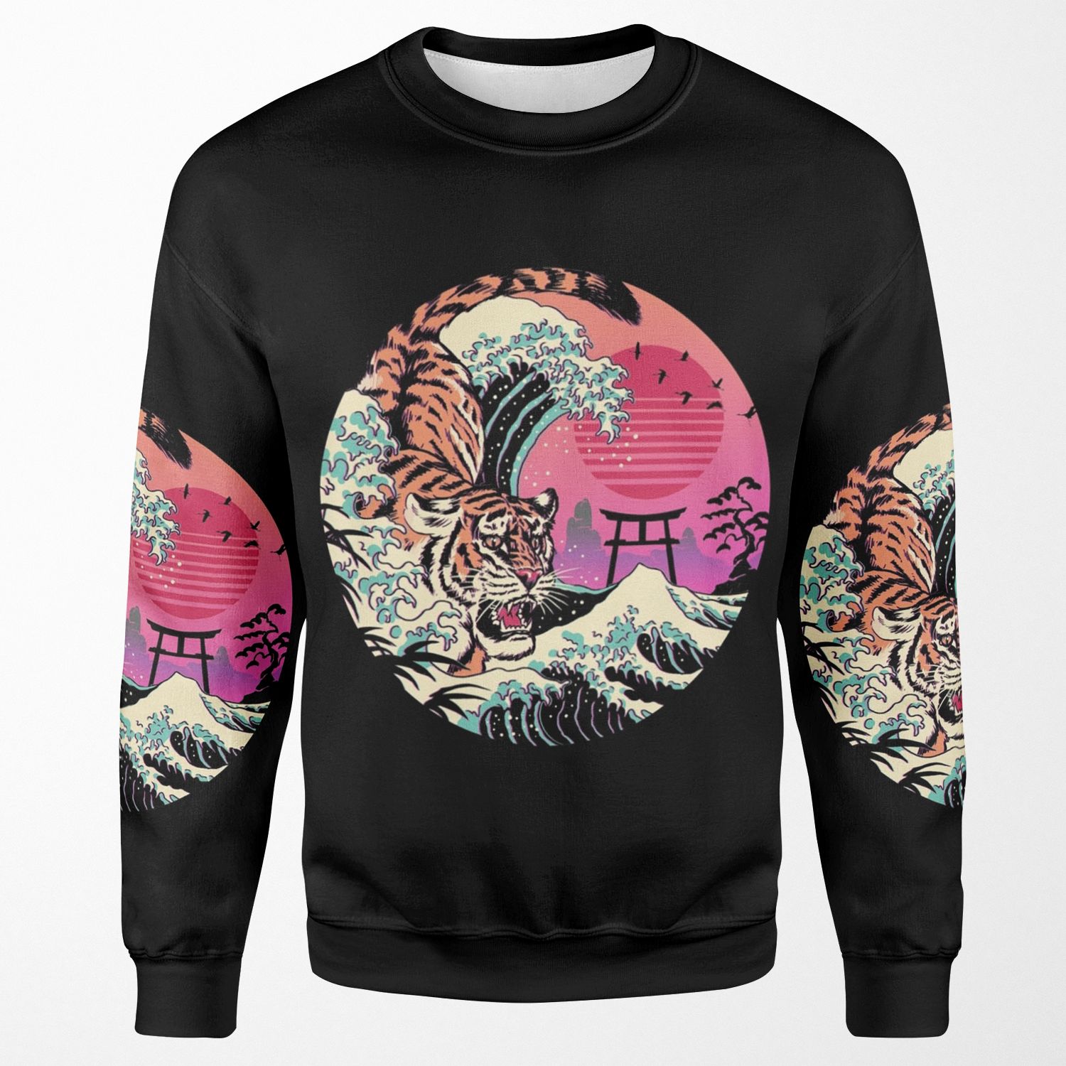 Rad Tiger Wave All-over-print Unisex Sweatshirt