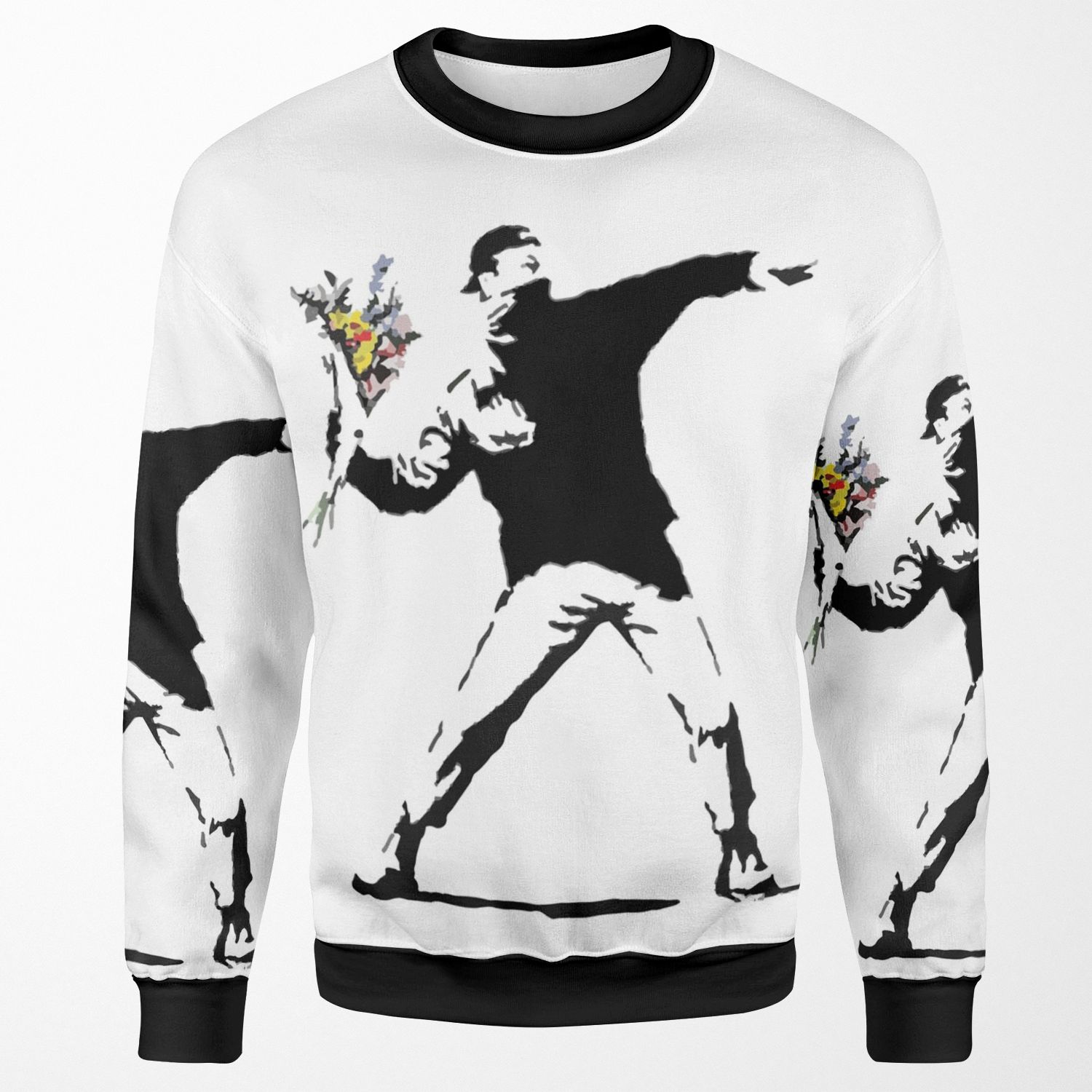 Rage Flower Bomber Stencil All-over-print Unisex Sweatshirt