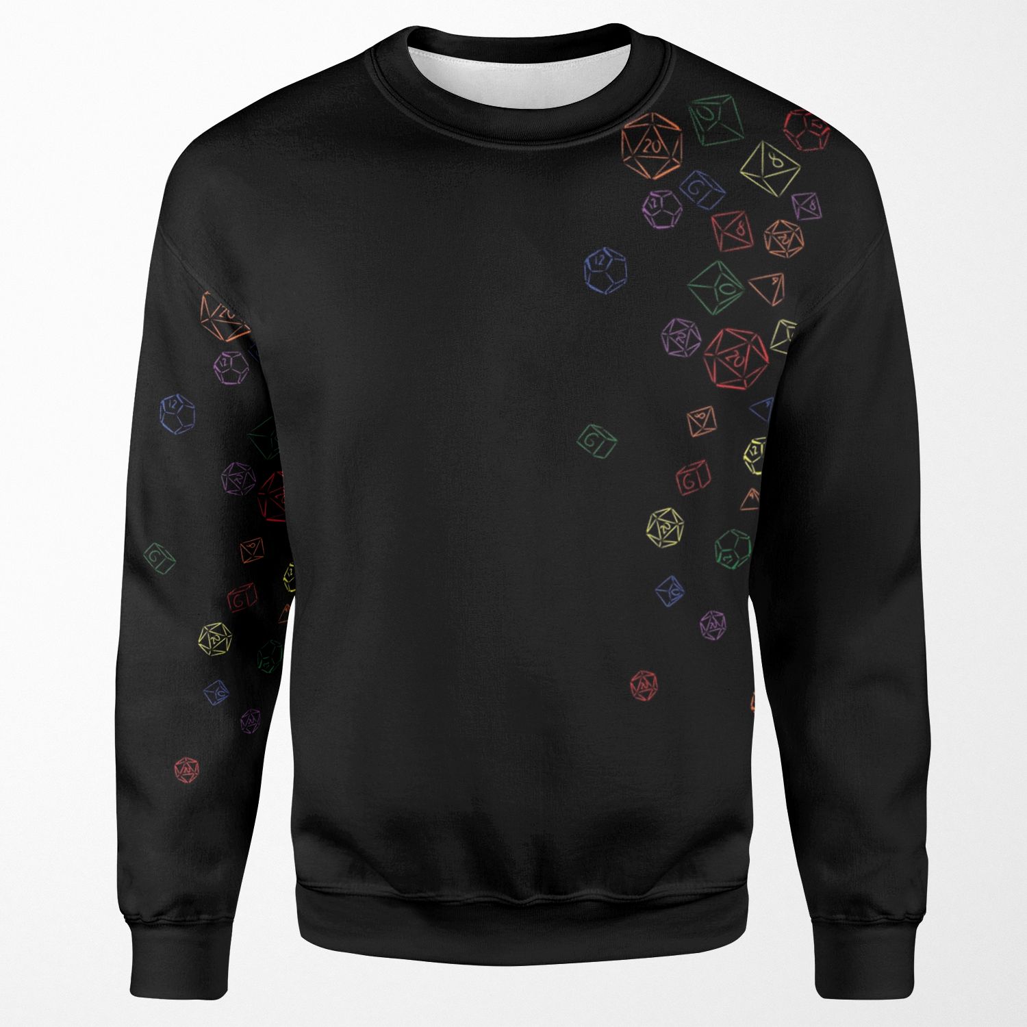 Rainbow Cascading Dice All-over-print Unisex Sweatshirt