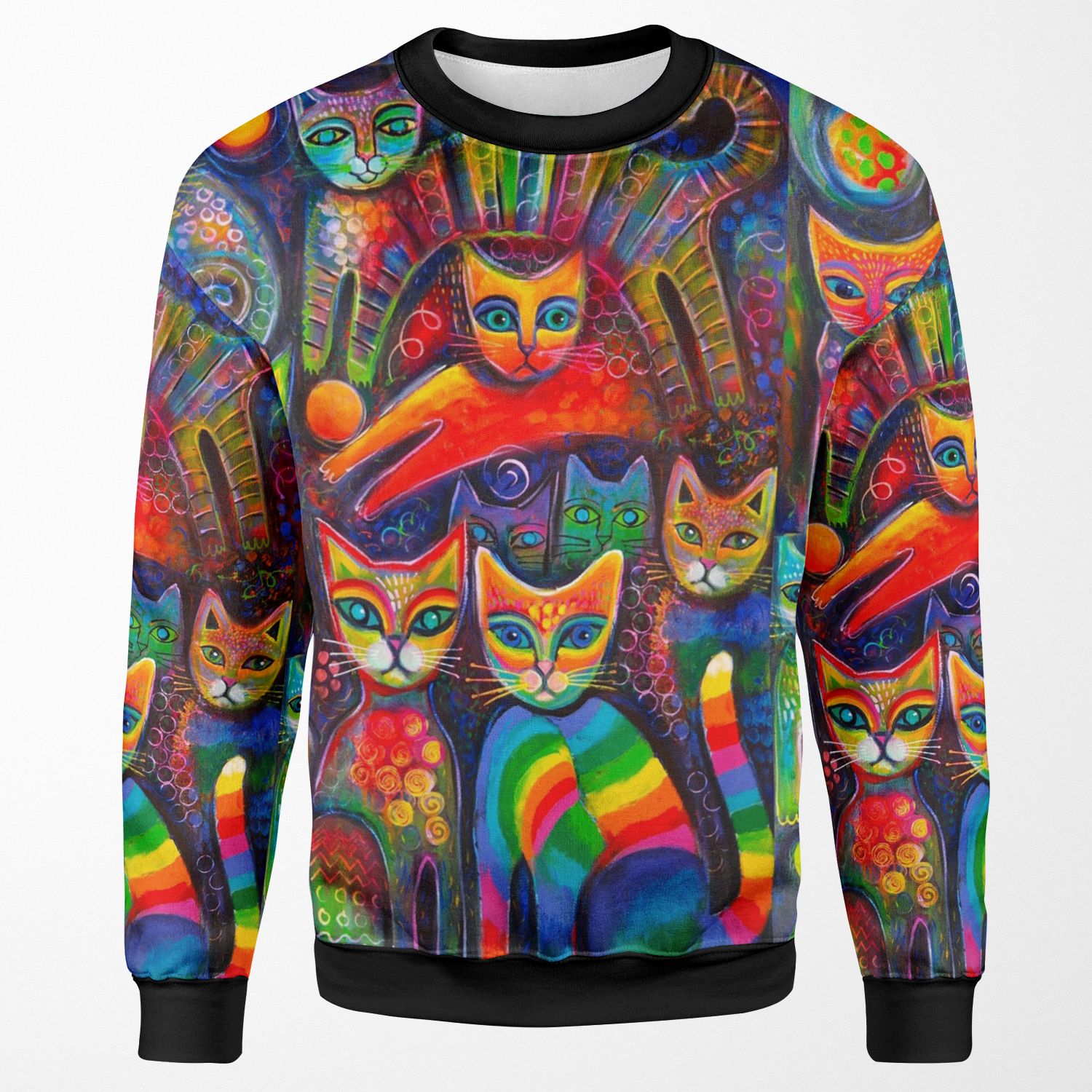 Rainbow Cats Acrylics All-over-print Unisex Sweatshirt