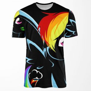 Rainbow Dash Black All-over-print T-shirt