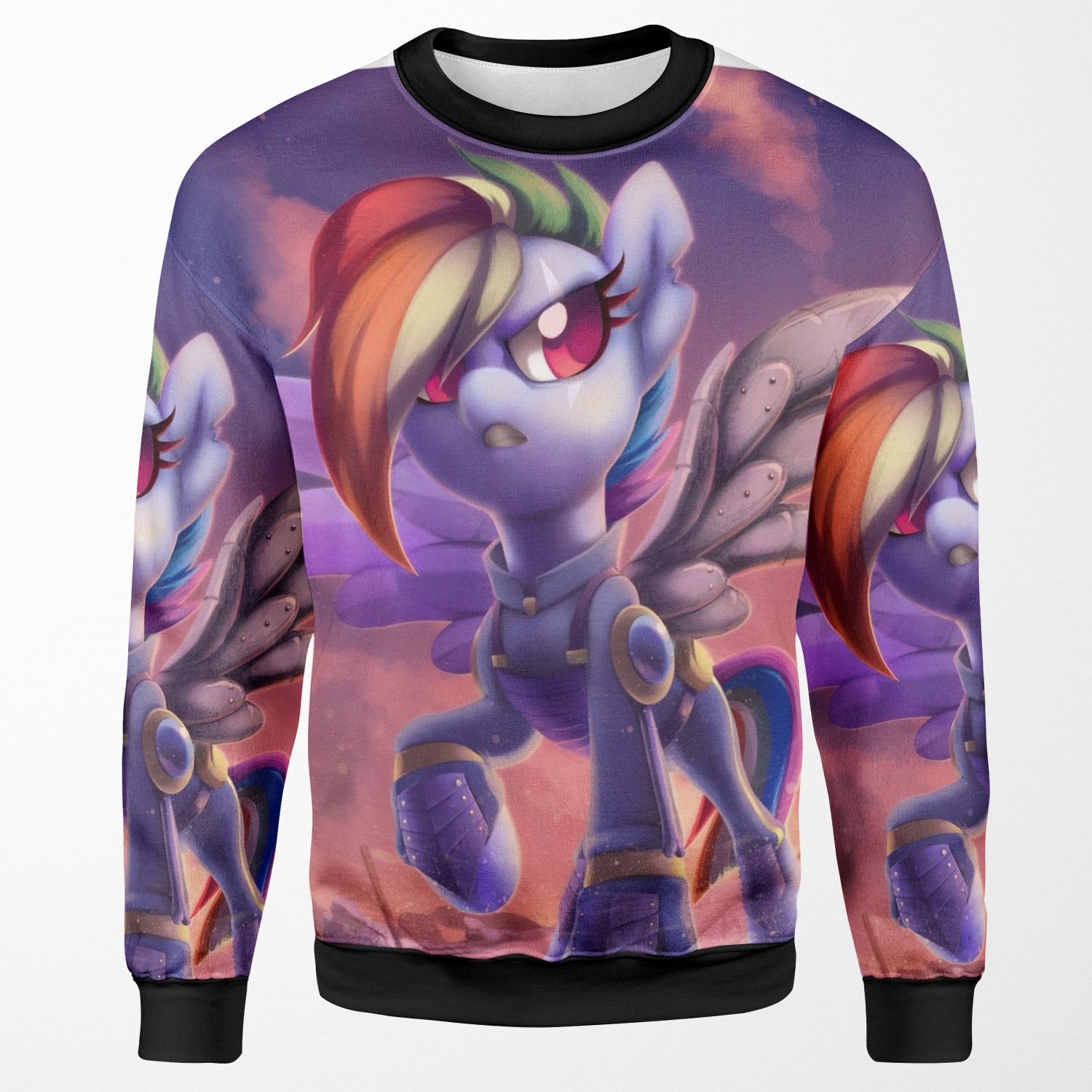 Rainbow Dash Sombra War Timeline All-over-print Unisex Sweatshirt