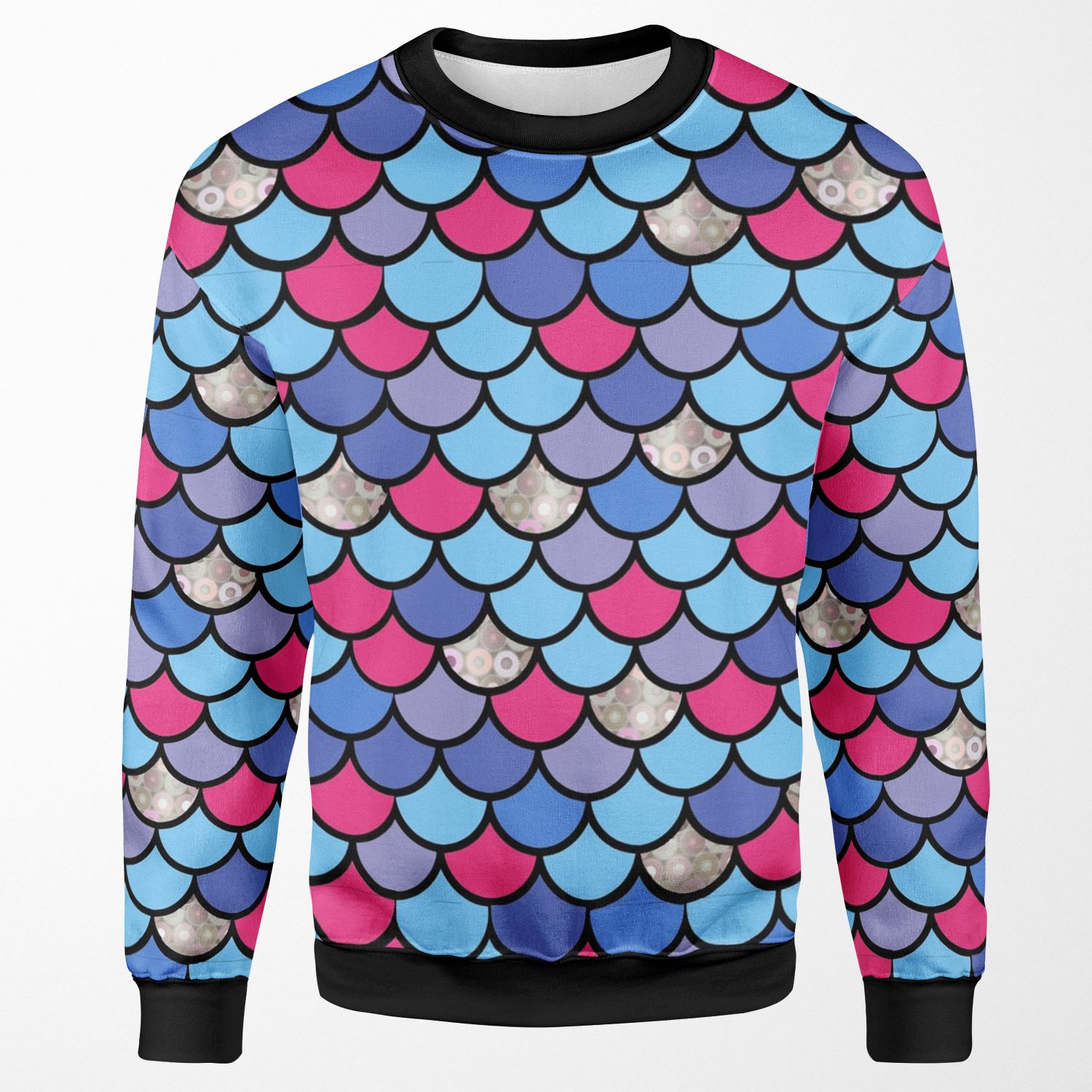 Rainbow Fish Scales All-over-print Unisex Sweatshirt