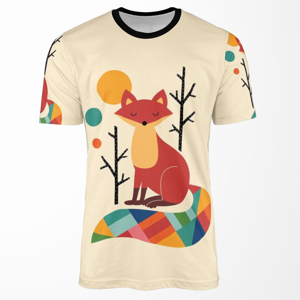 Rainbow Fox All-over-print T-shirt