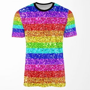 Rainbow Glitter All-over-print T-shirt