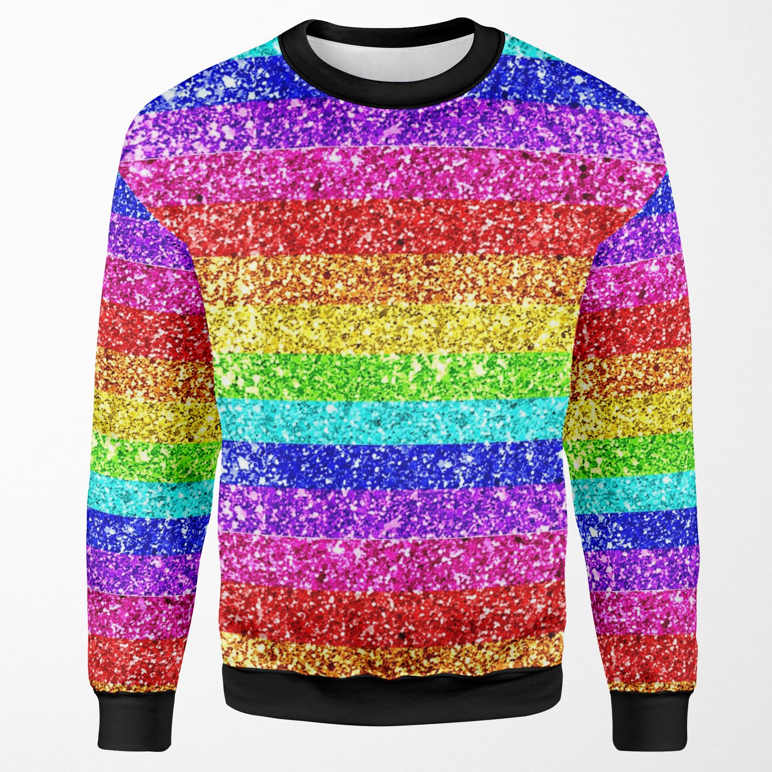 Rainbow Glitter All-over-print Unisex Sweatshirt