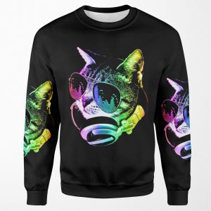 Rainbow Music Cat All-over-print Unisex Sweatshirt