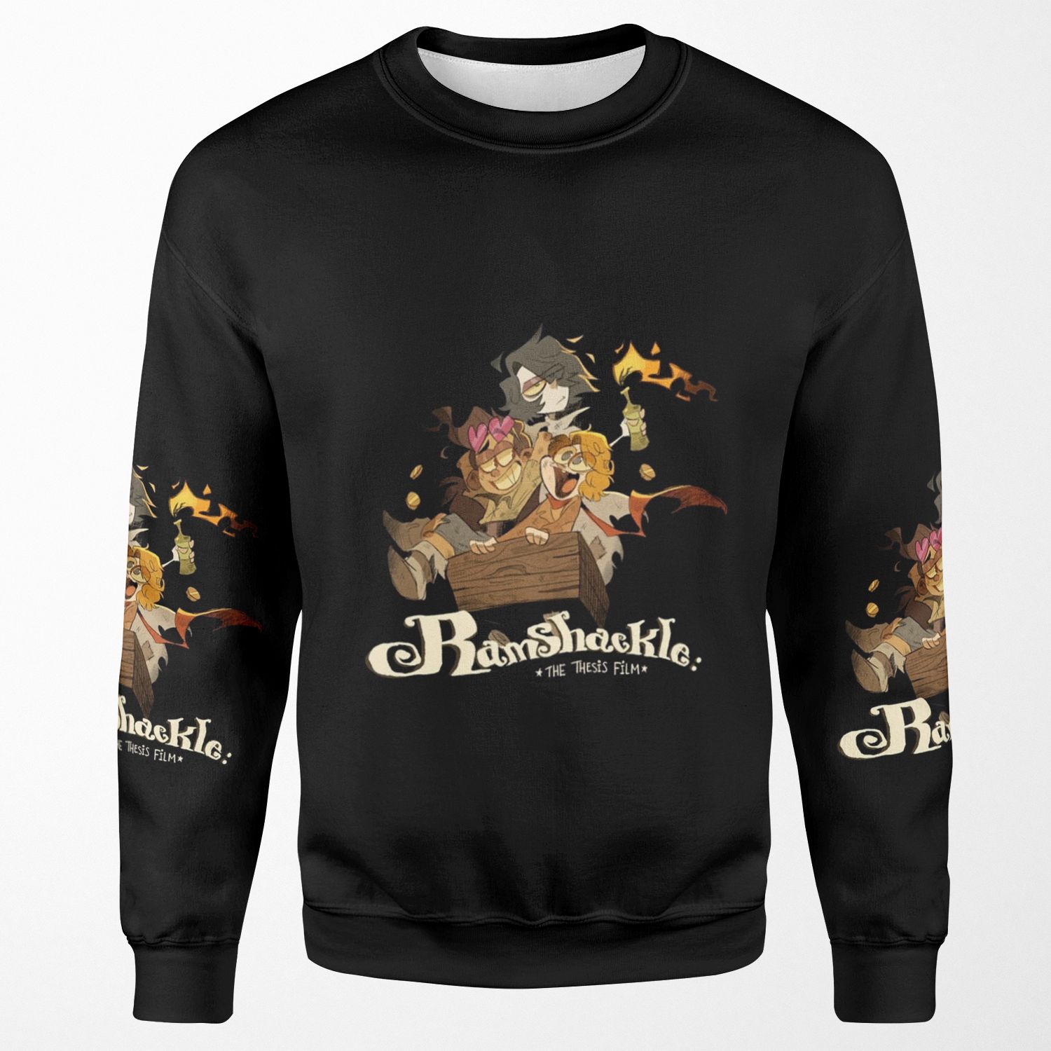 Ramshackle The Thesis Film Shirt Black All-over-print Unisex Sweatshirt