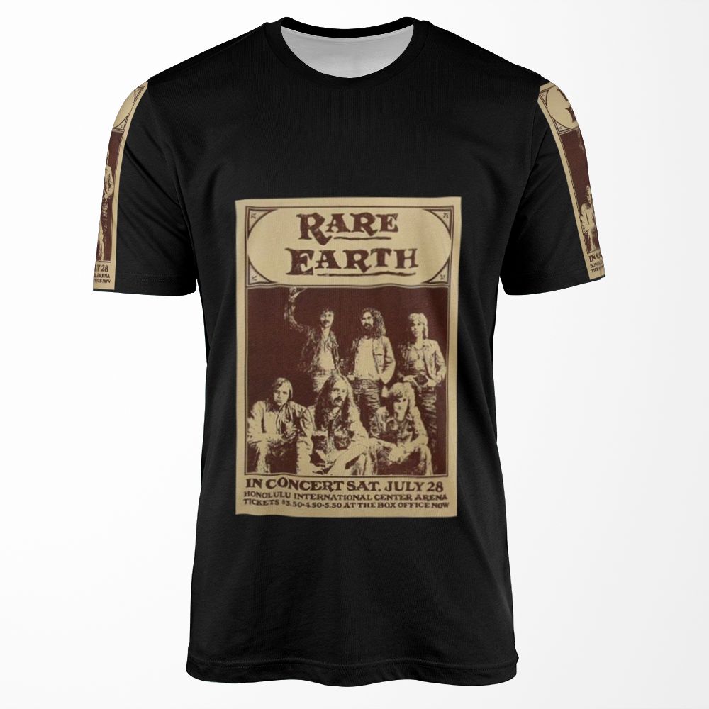 Rare Earth Vintage Concert 1973 All-over-print T-shirt