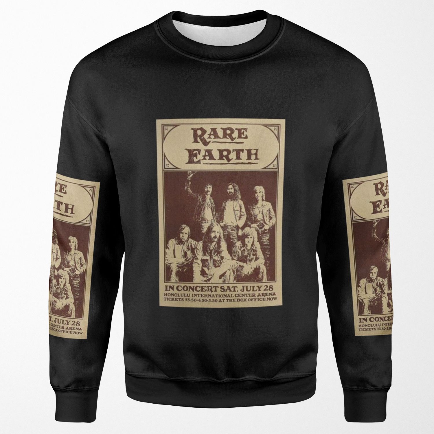 Rare Earth Vintage Concert 1973 All-over-print Unisex Sweatshirt
