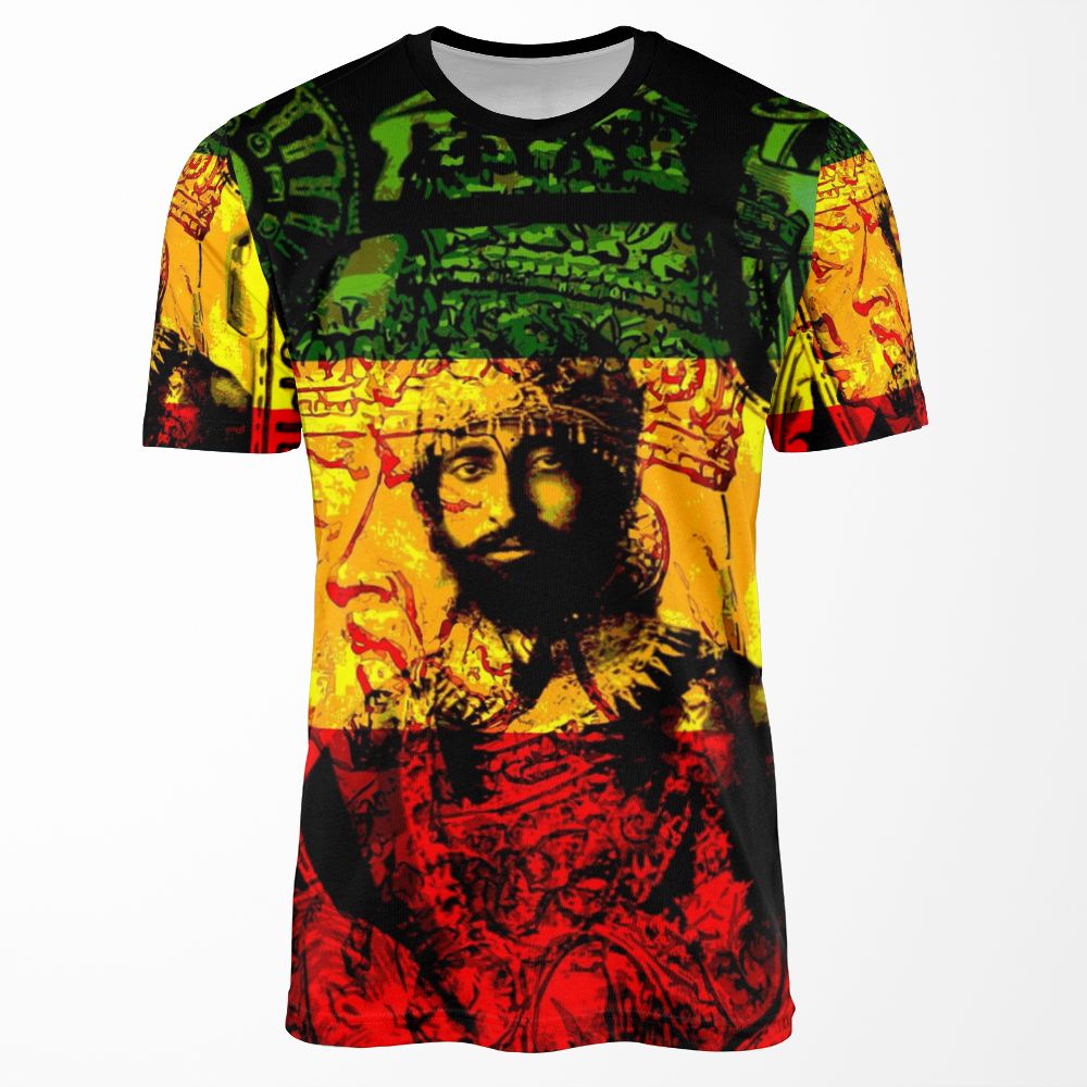 Rasta Haile Selassie Natural Mystic Lion Of Judah All-over-print T-shirt