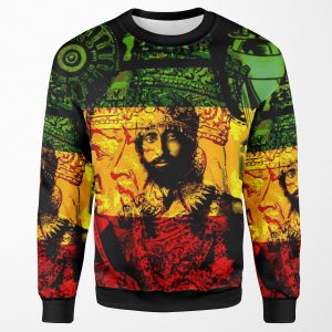 Rasta Haile Selassie Natural Mystic Lion Of Judah All-over-print Unisex Sweatshirt