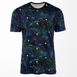 Raven Pattern All-over-print T-shirt