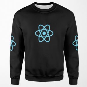 Reactjs React Js Official Logo Javascript Framework All-over-print Unisex Sweatshirt