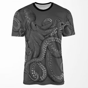 Realistic Octopus Two Tone All-over-print T-shirt