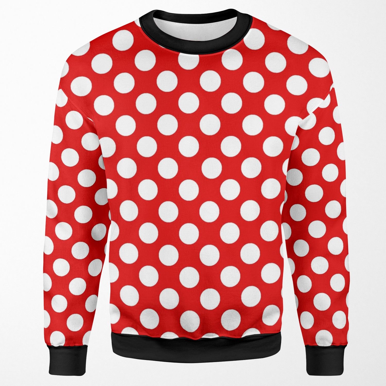 Red And White Polka Dots By Orikall All-over-print Unisex Sweatshirt