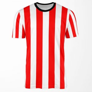 Red And White Vertical Stripes All-over-print T-shirt