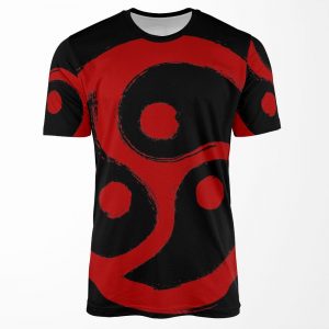 Red Bdsm Triskelion Grunge All-over-print T-shirt