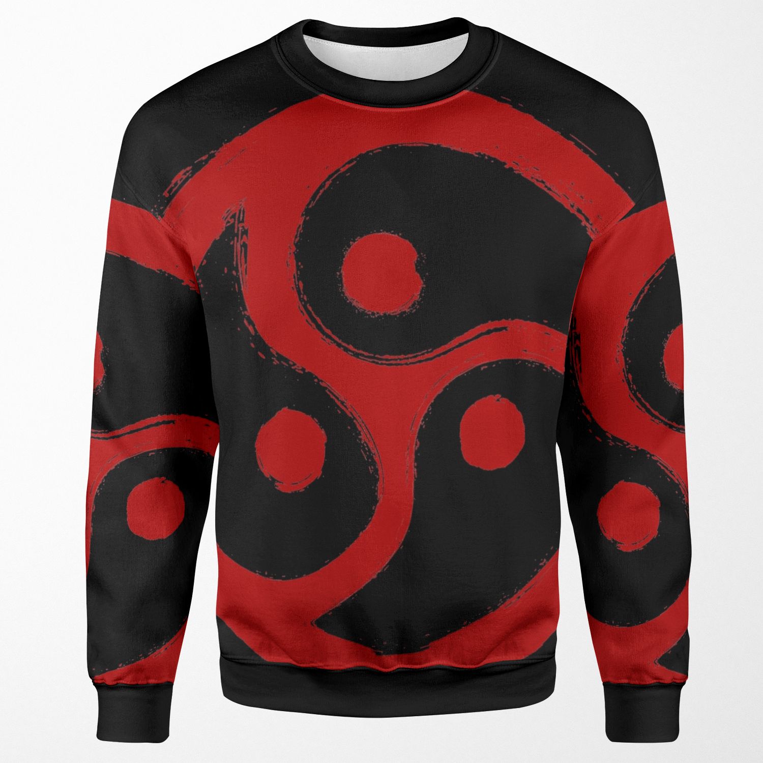 Red Bdsm Triskelion Grunge All-over-print Unisex Sweatshirt