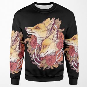 Red Fox Bloom All-over-print Unisex Sweatshirt