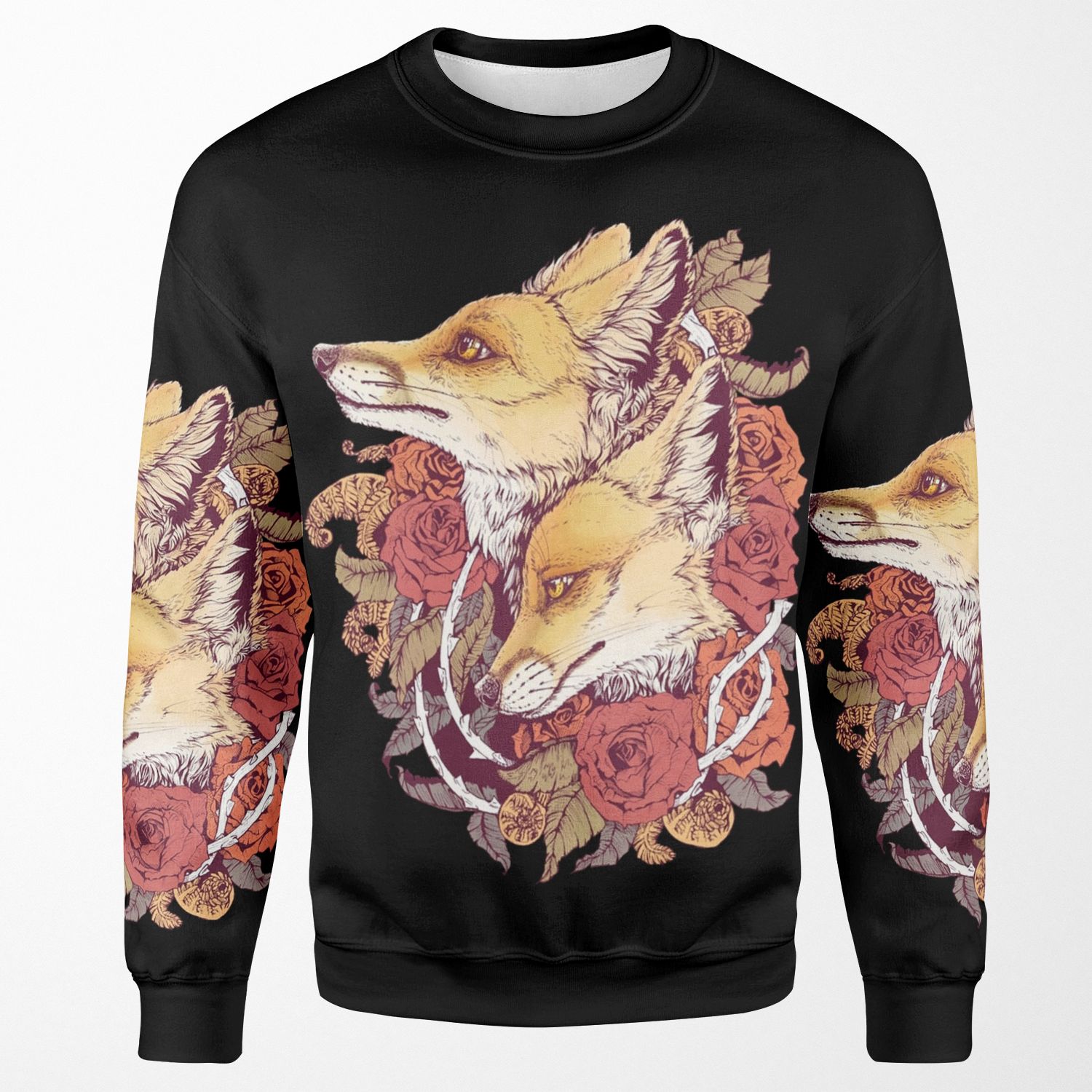 Red Fox Bloom All-over-print Unisex Sweatshirt