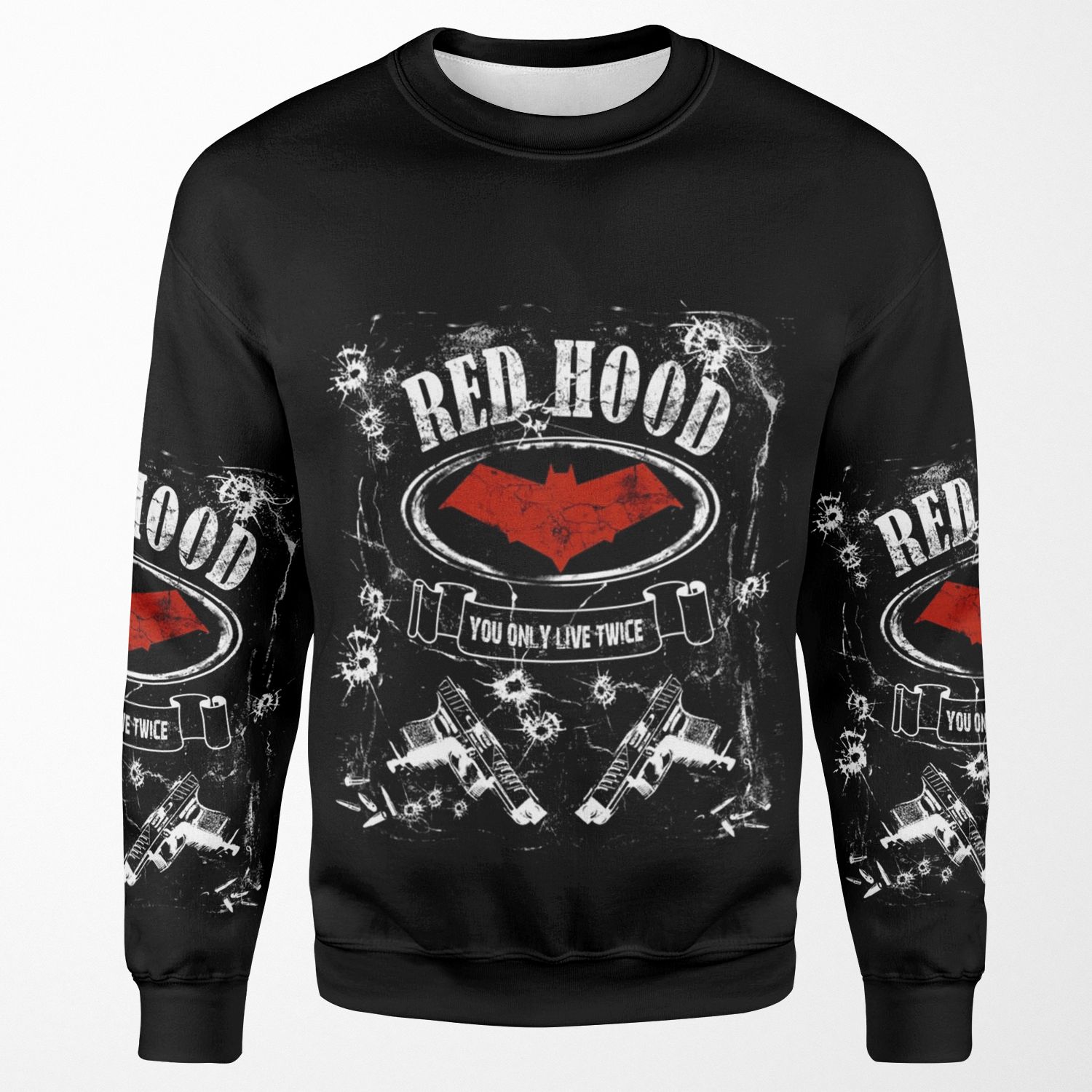 Red Hood Label Whiskey Style All-over-print Unisex Sweatshirt