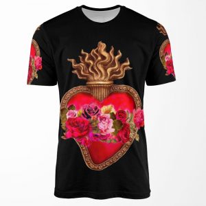 Red Immaculate Heart Sacred Heart All-over-print T-shirt