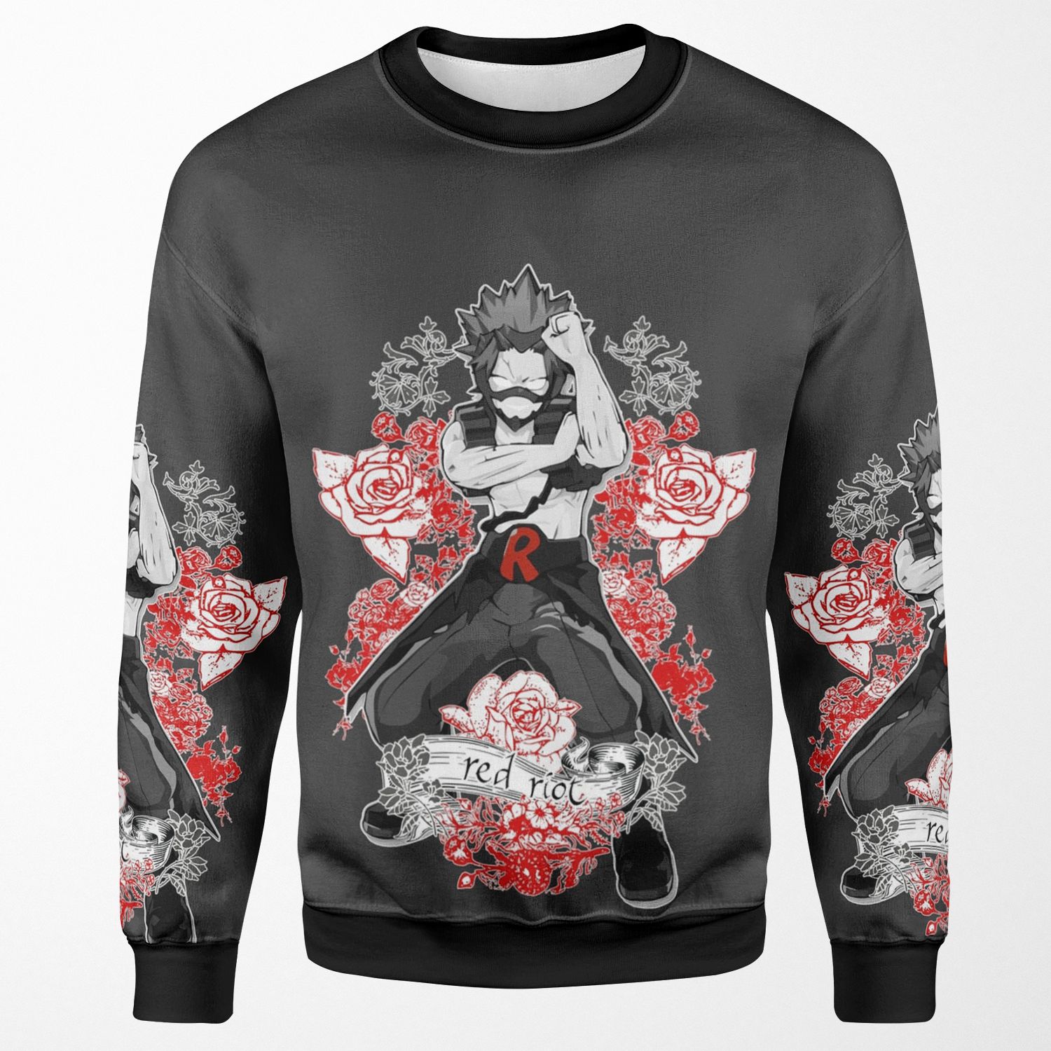 Red Riot Flower Boy ~ Kirishima Eijirou My Hero Academia All-over-print Unisex Sweatshirt