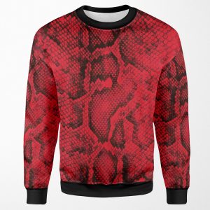 Red Snakeskin All-over-print Unisex Sweatshirt