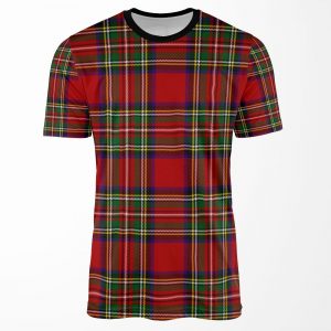 Red Tartan Stewart Clan All-over-print T-shirt