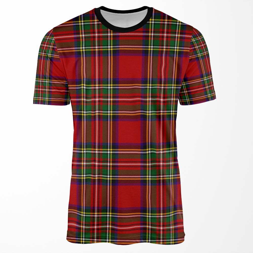 Red Tartan Stewart Clan All-over-print T-shirt
