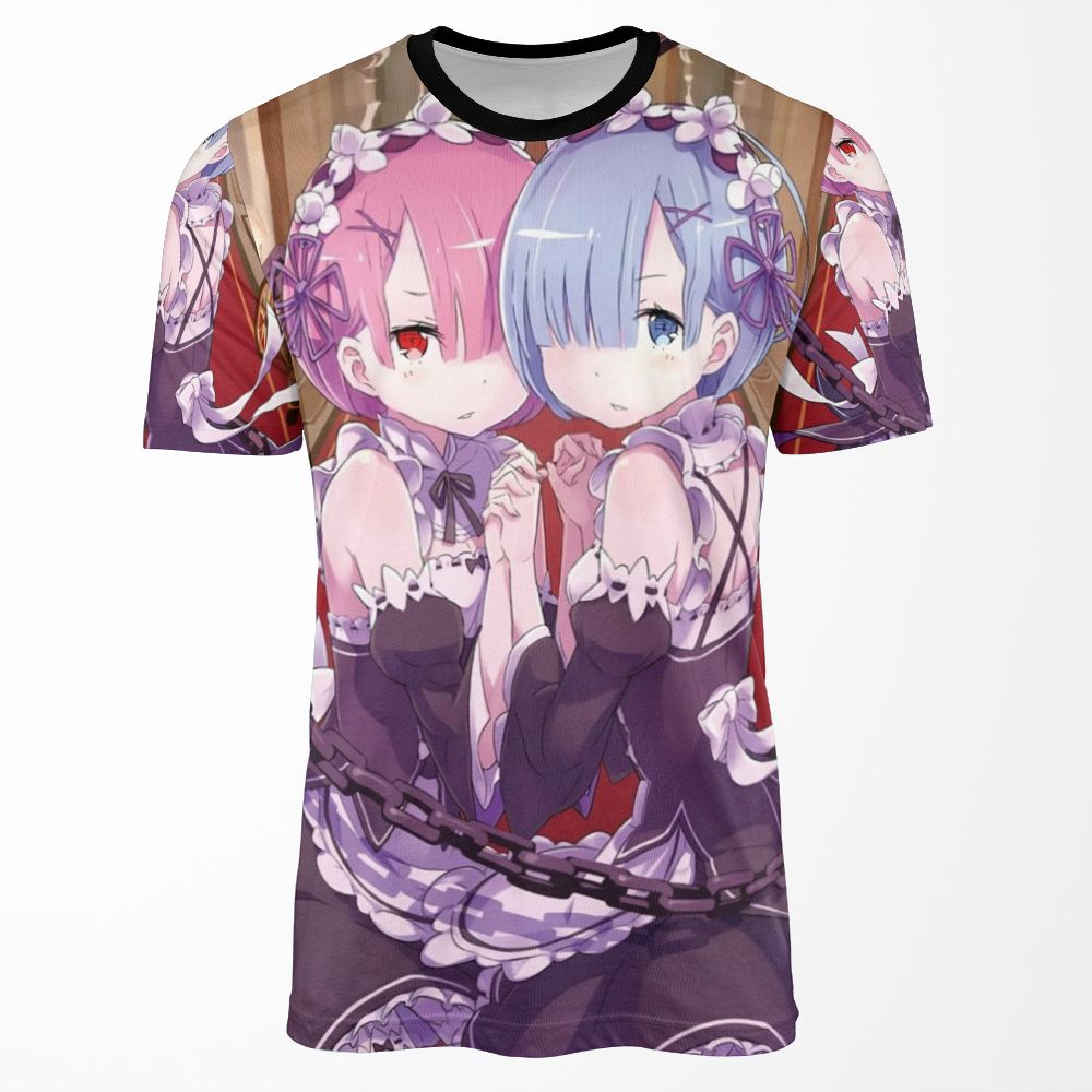Rem And Ram All-over-print T-shirt