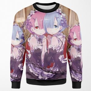 Rem And Ram All-over-print Unisex Sweatshirt