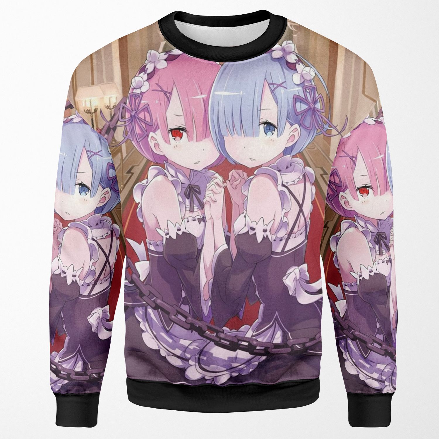 Rem And Ram All-over-print Unisex Sweatshirt