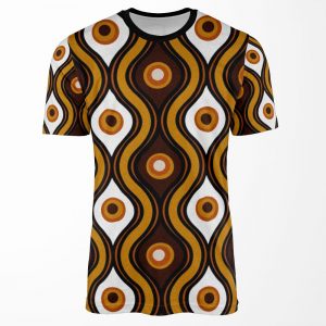 Retro 1970 S Style Seventies Vintage Pattern All-over-print T-shirt