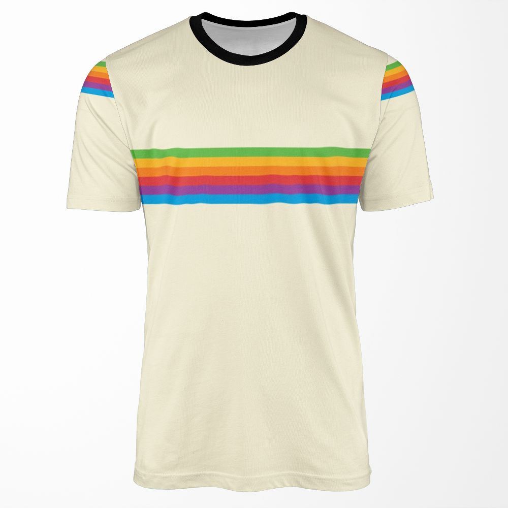 Retro Apple Rainbow All-over-print T-shirt